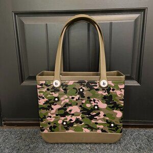 BOGG BAG CAMO DURABLE TOTE WATERPROOF WITH FLOWER CHARMS